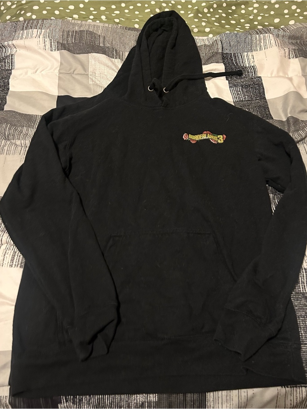 🖤 Black Hoodie with Small Multicolor Borderlands Game Logo 🎮